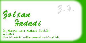 zoltan hadadi business card